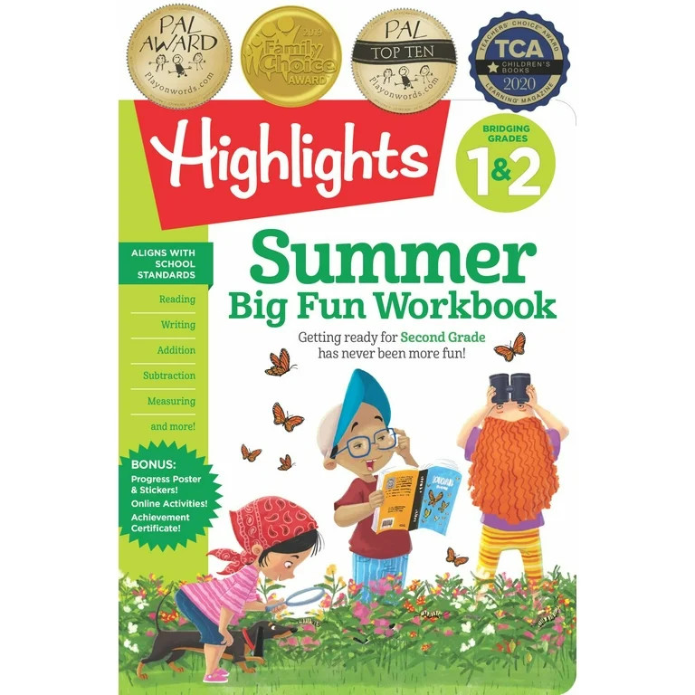 Summer Big Fun Workbook Bridging Grades 1 & 2: Summer Before Second Grade Prep Workbook for Spell... | Walmart (US)