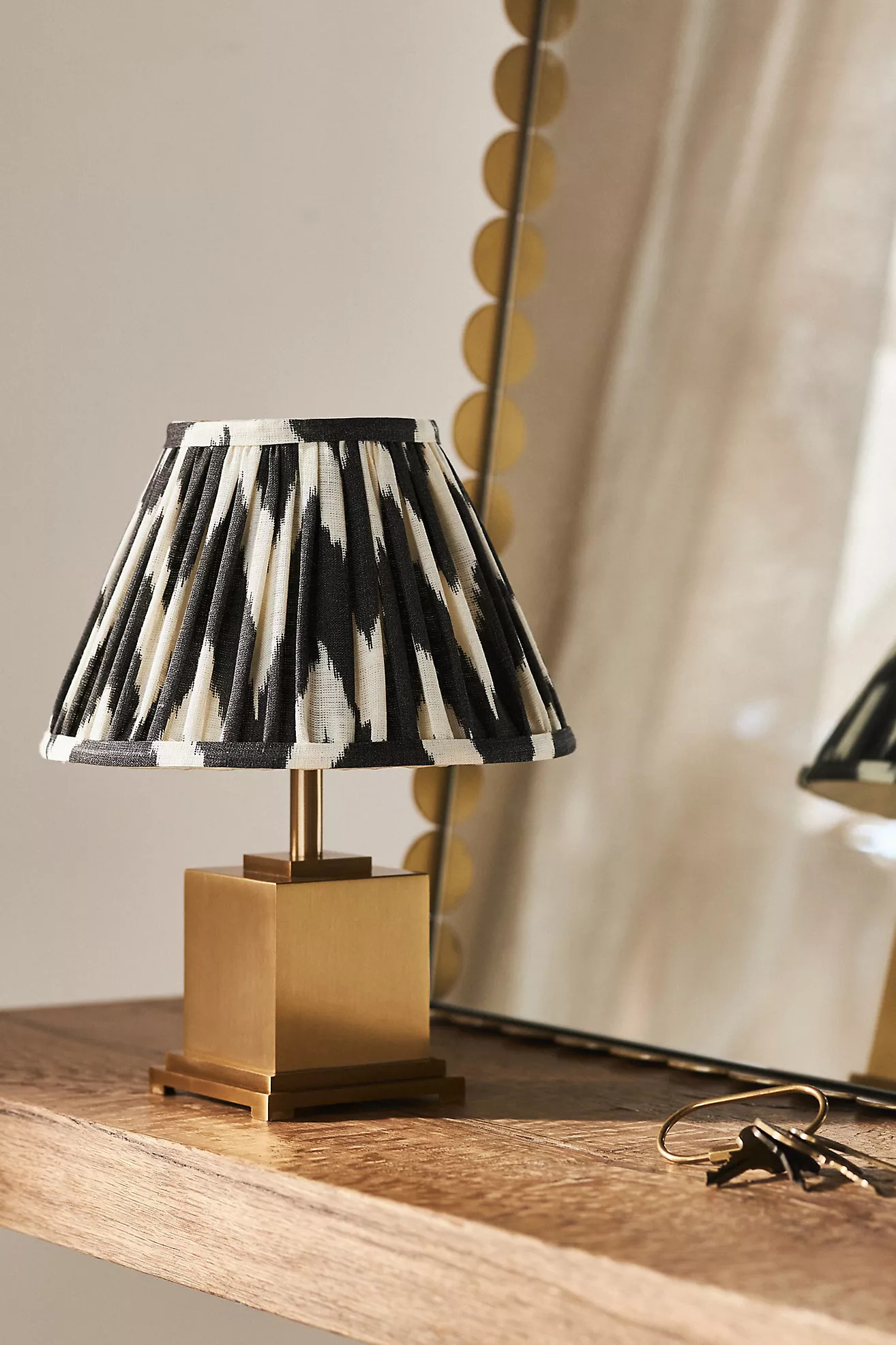 Pooky The Walter Cordless Rechargeable Metal Ruched Shade Table Lamp | Anthropologie (US)