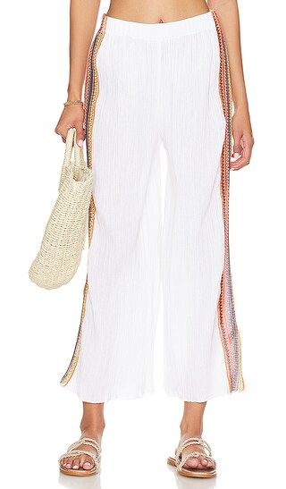 Pitusa Crinkle Pisa Pant in White. - size L (also in M, S) | Revolve Clothing (Global)