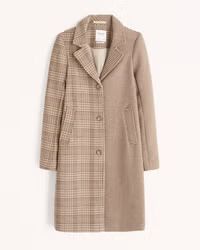 Women's Wool-Blend Dad Coat | Women's Coats & Jackets | Abercrombie.com | Abercrombie & Fitch (US)