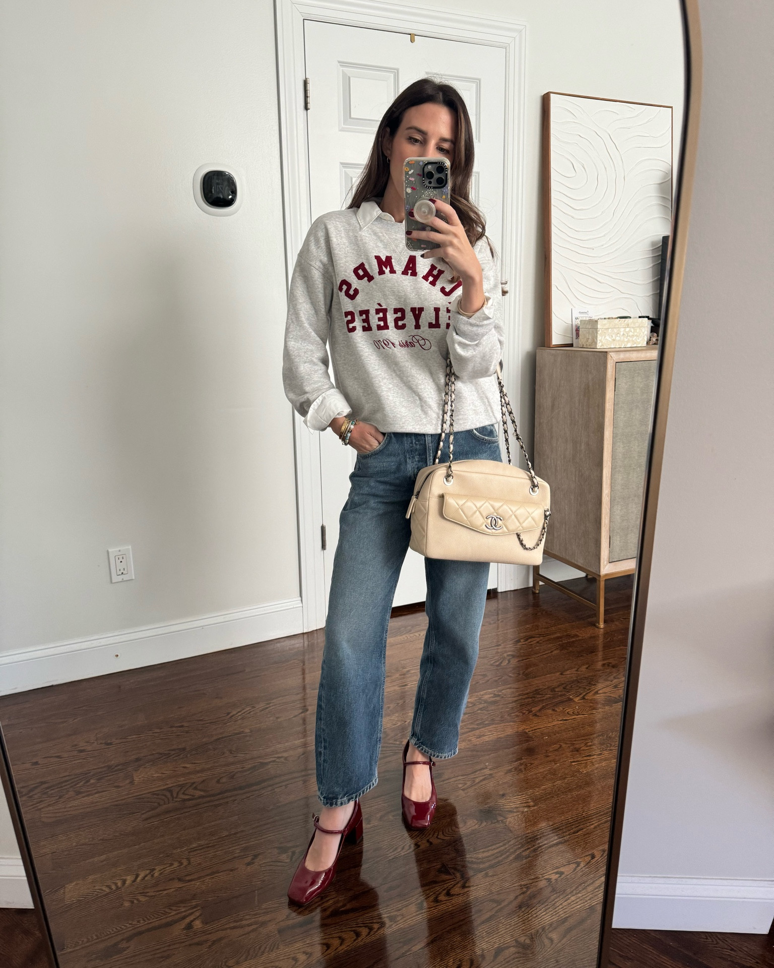 OOTD. Love layering a sweatshirt over a button up blouse. 


#LTKFindsUnder100 #LTKStyleTip #LTKFindsUnder50