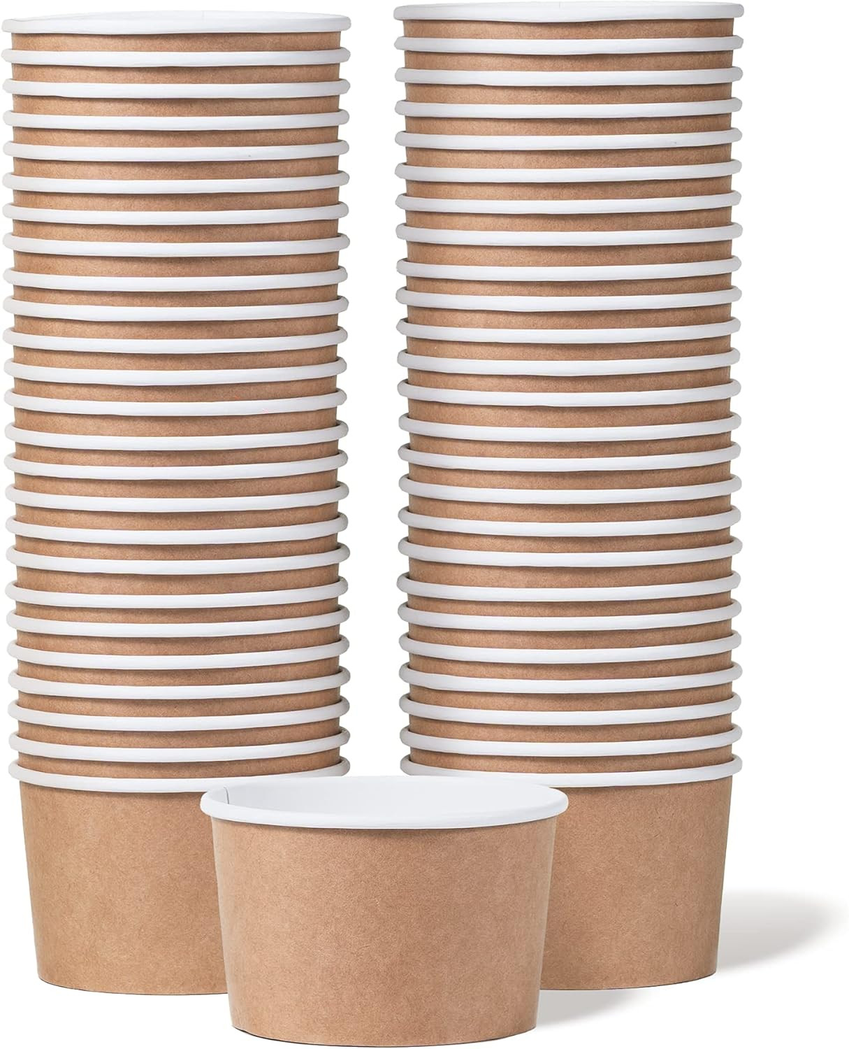 MATICAN Paper Ice Cream Cups - 50-Count 5.5-Oz Disposable Dessert Bowls for Hot or Cold Food, 5.5... | Amazon (US)