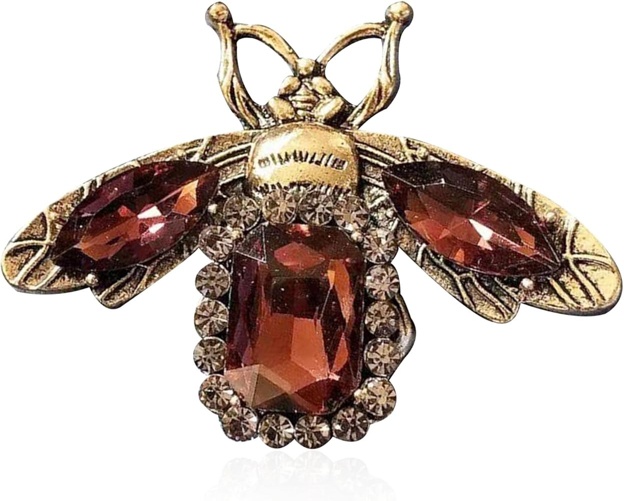 Rhinestone Bee Brooch Pin for Women Men Fashion Crystal Vintage Alloy Honey Insect Animal Brooche... | Amazon (US)