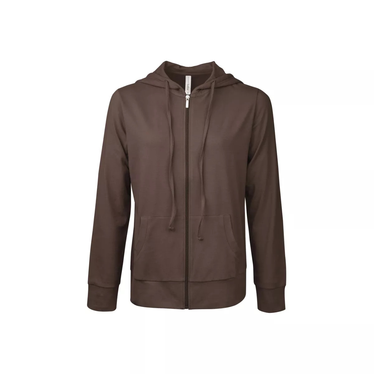 Sofra Women's Cotton Comfort Zip Up Hoodie Jersey Sweater | Target