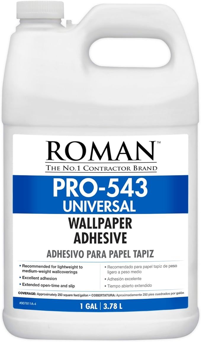 ROMAN PRO-543 Universal Wallpaper and Border Adhesive, 1 Gallon | 250 Sq. Ft. | Amazon (US)