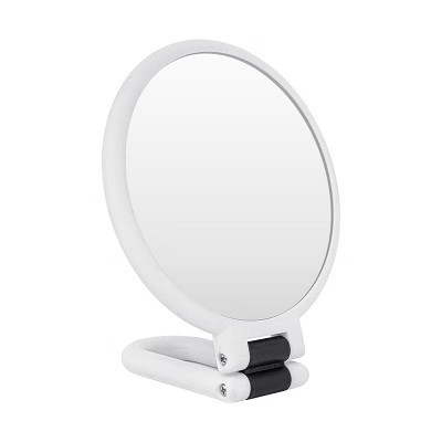 Mber Hand Mirror For Makeup Mirror Double Sided, 1X 10X Magnifying Mirror, Handheld Mirrors with Handle, Foldable Travel Hand Mirror W/ Stand White | Target