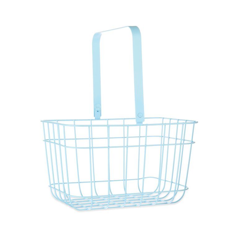 Way To Celebrate Easter Light Blue Wire Basket | Walmart (US)