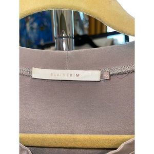 Elaine Kim Silk Top -Excellent Condition, Long Sleeve Size 6, Taupe/SlightPurple | Poshmark