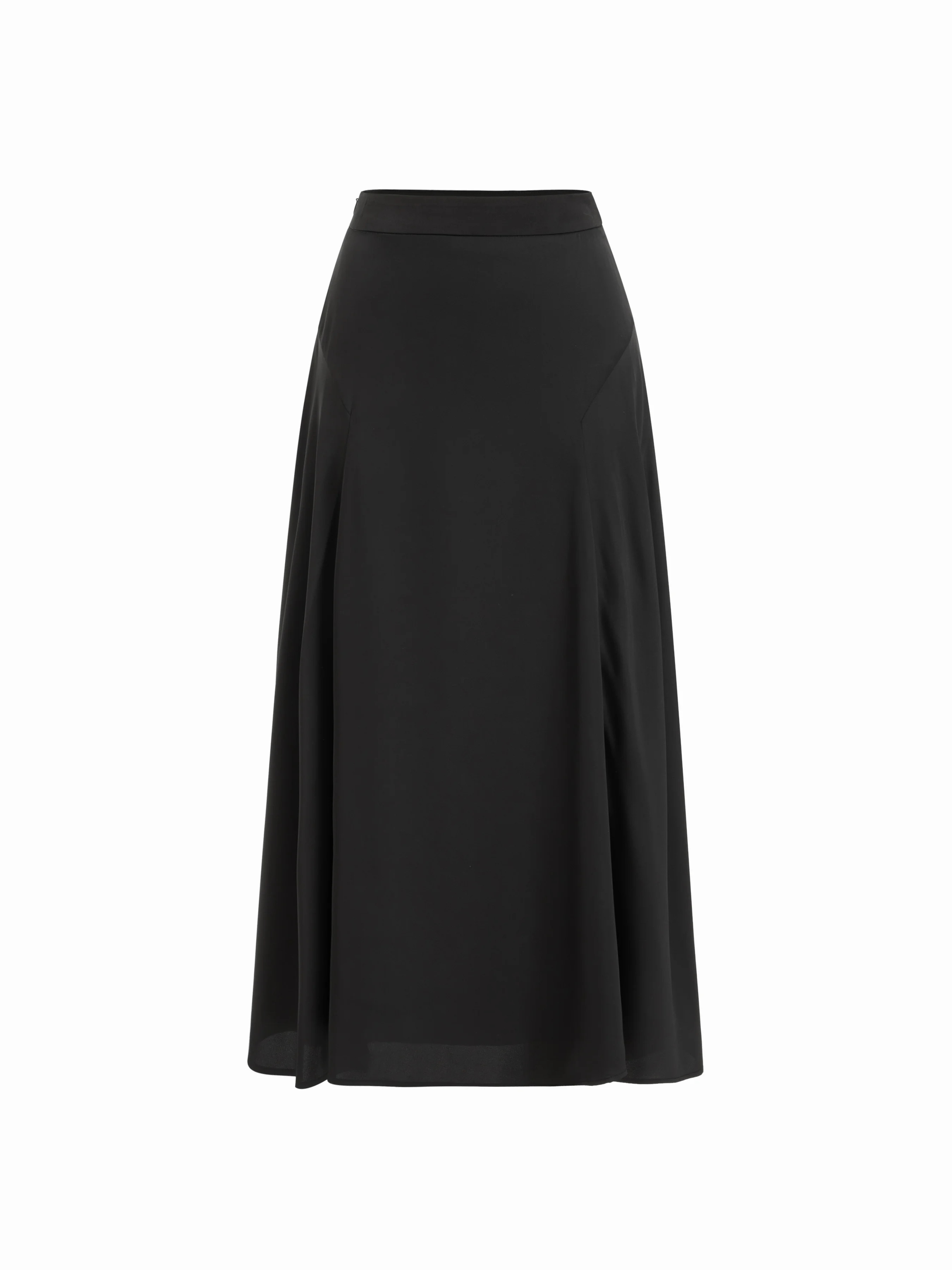 Satin Mid Rise A-line Midi Skirt | Cider