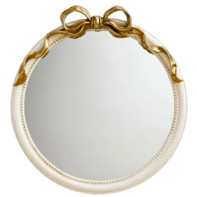 24-Inch Gold Bow Resin Mirror – Perfect Decorative Accent For Nursery And Elegant Baby Room Decor (Gold_1, 24In) | Wayfair North America