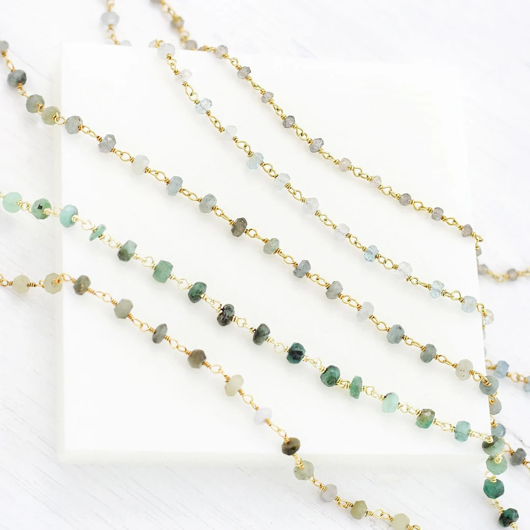 Delicate Gemstone Choker Labradorite Beaded Necklace - Etsy | Etsy (US)