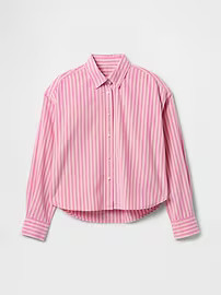 Organic Cotton Oxford Cropped Big Shirt | Gap (US)