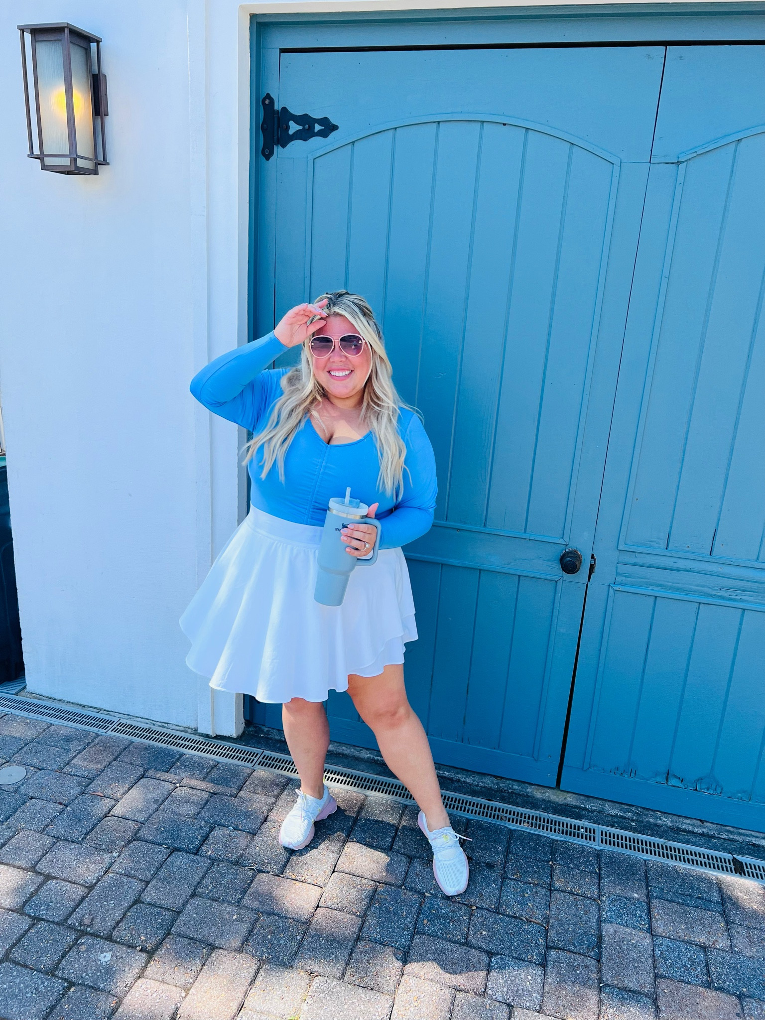 My fave athleisure for quality investment pieces! Love this for any kind of movement and comes in a size zero to a size 20! Also- this ruched too will always enhance your assets. 💙
I am in the size 18 in the skirt and size 2x in the shirt! 

#LTKfit #LTKcurves #LTKstyletip