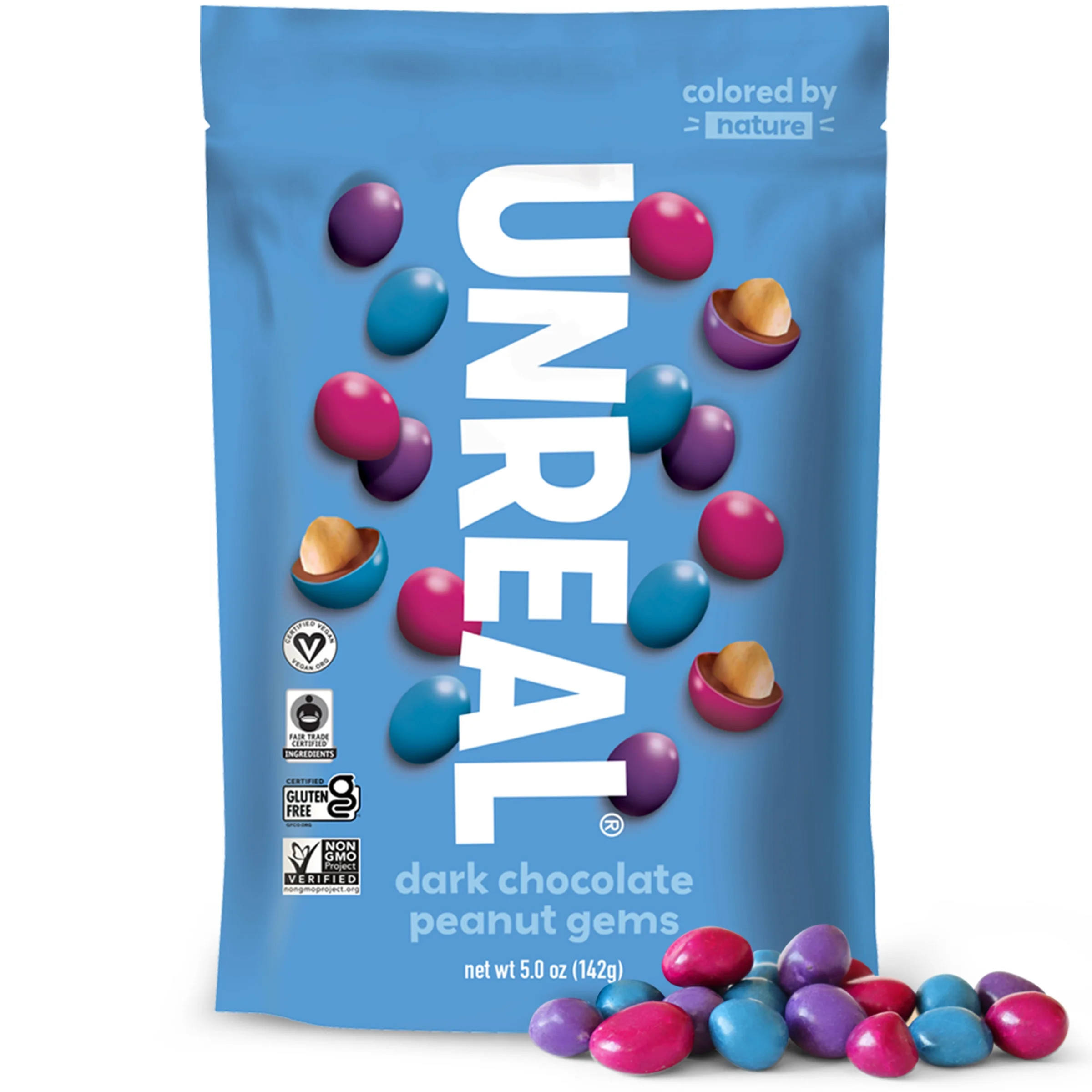 Unreal Dark Chocolate Covered Peanut Gems, 5 oz | Walmart (US)