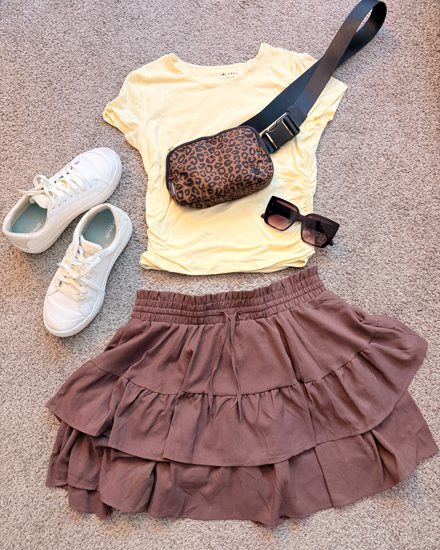 Cute and comfy outfit for a summer teacher conference in Vegas. ➡️ Swipe to see what it looks like on. 

My little dog, Frederick, insisted to be in one of the pictures. 

I have this skort in 3 different colors. I’m wearing my typical size large. 

These shoes are extremely comfy and supportive. I’m wearing my typical size 8.

#LTKootd #LTKTravel #LTKMidsize