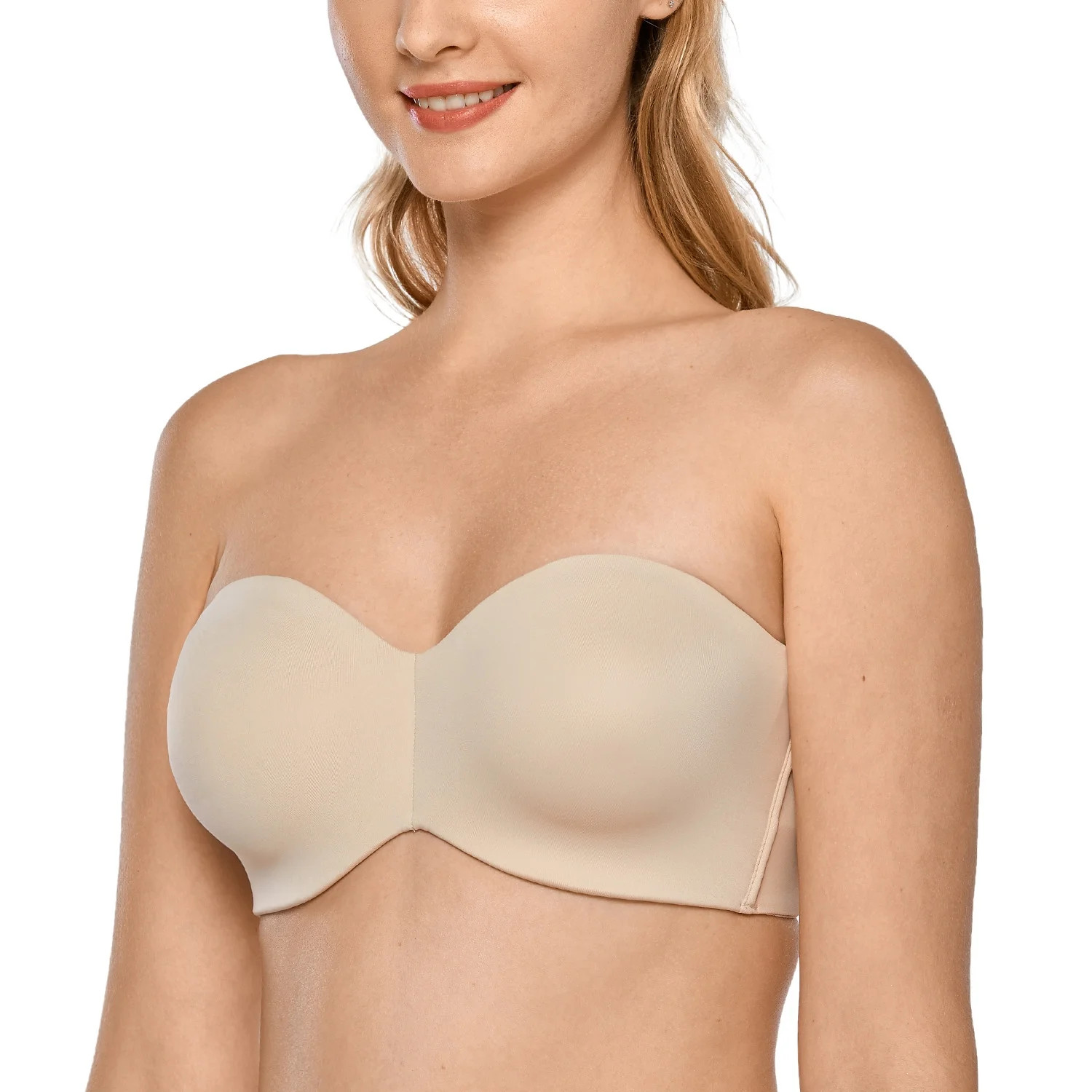 DELIMIRA Women's Strapless Bra Unlined Underwire Minimizer Plus Size Bras | Walmart (US)
