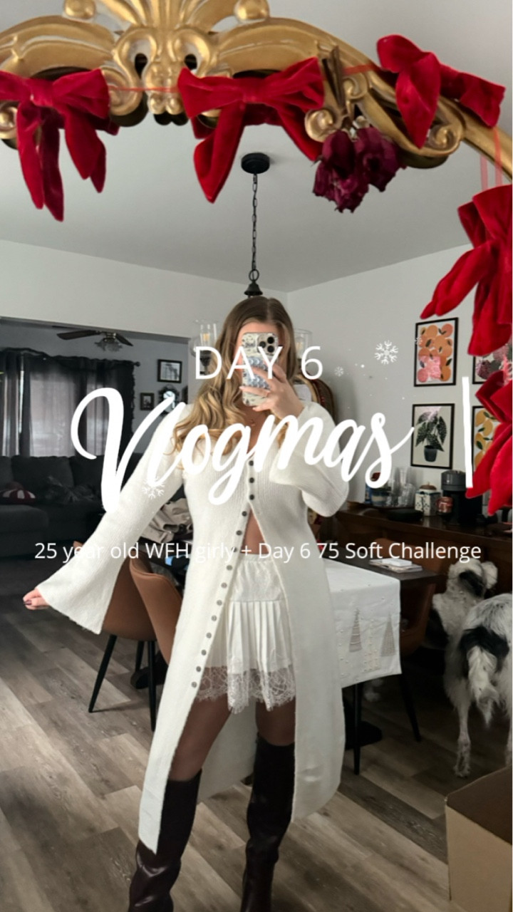Vlogmas Day 6 + 75 Soft 🤍
Started with a double workout, took the rest of the day slow, and ended with a cozy holiday night with my family🥰

#vlogmas2025 #vlogmasday6 #75softchallenge #diml #dayinmylife #gymgirlie #fitnessroutine #doubleworkout #lifelately #holidayseason #familytime #dailyvlog #decembervibes #relatablecontent