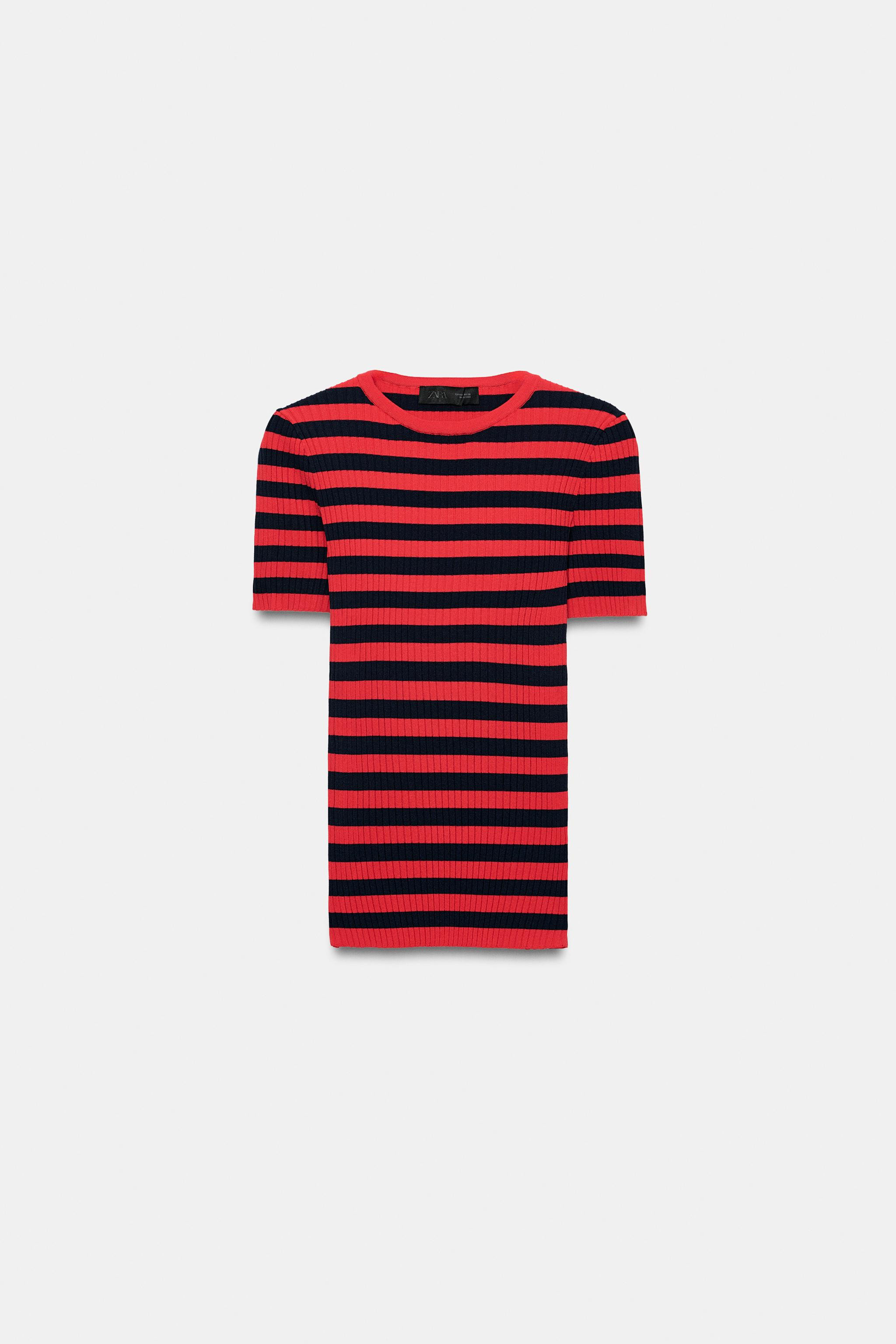 STRIPED RIB KNIT TOP | Zara US
