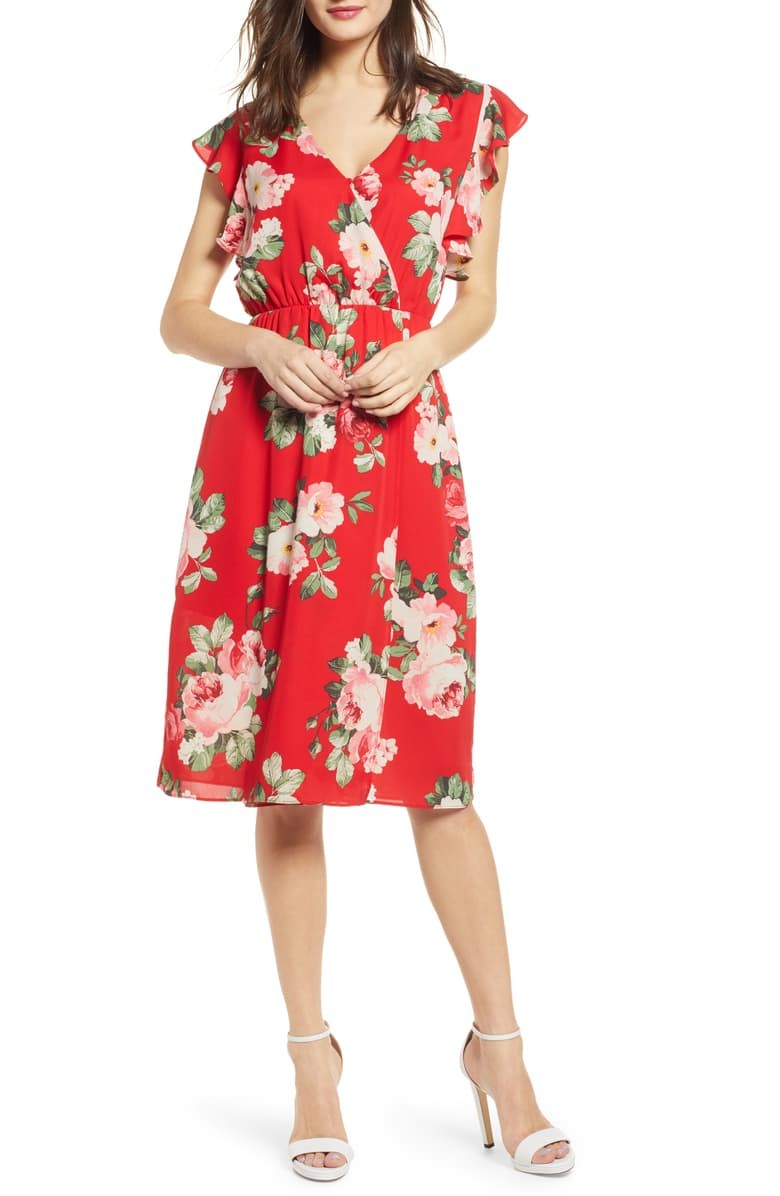 Floral Print Midi Dress | Nordstrom
