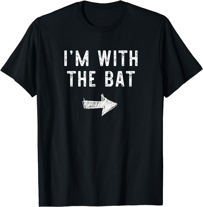 I'm With The Bat Costume Halloween Matching Couple T-Shirt | Amazon (US)