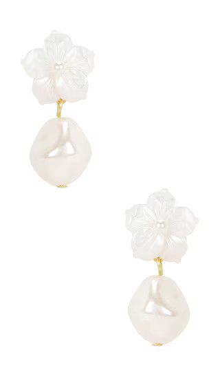 Mina Earrings in Mother Of Pearl | Revolve Clothing (Global)