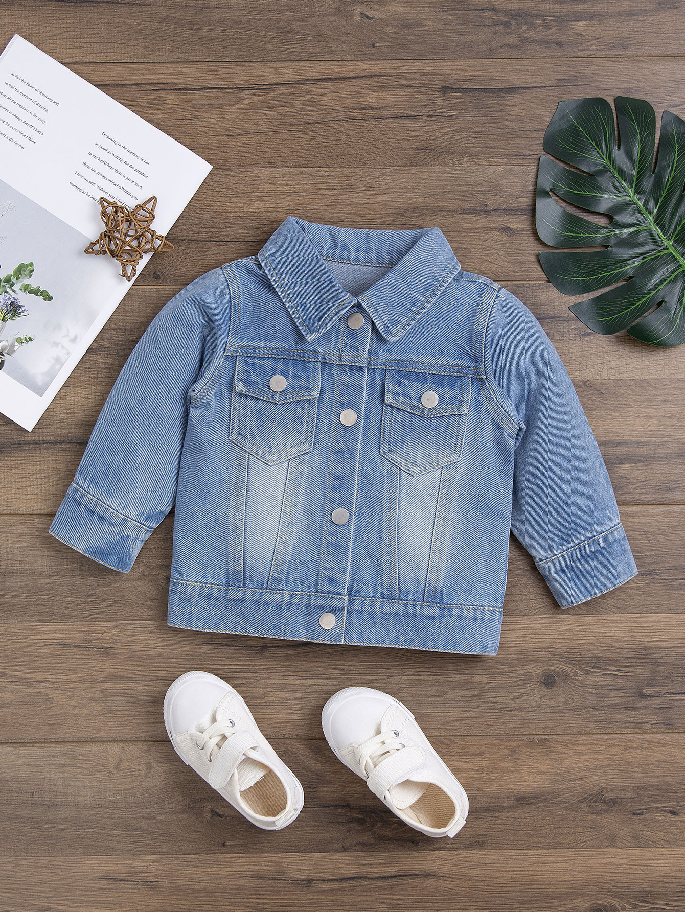 Baby Flap Pocket Denim Jacket
   SKU: sa2205178696980818      
          (13 Reviews)
           ... | SHEIN