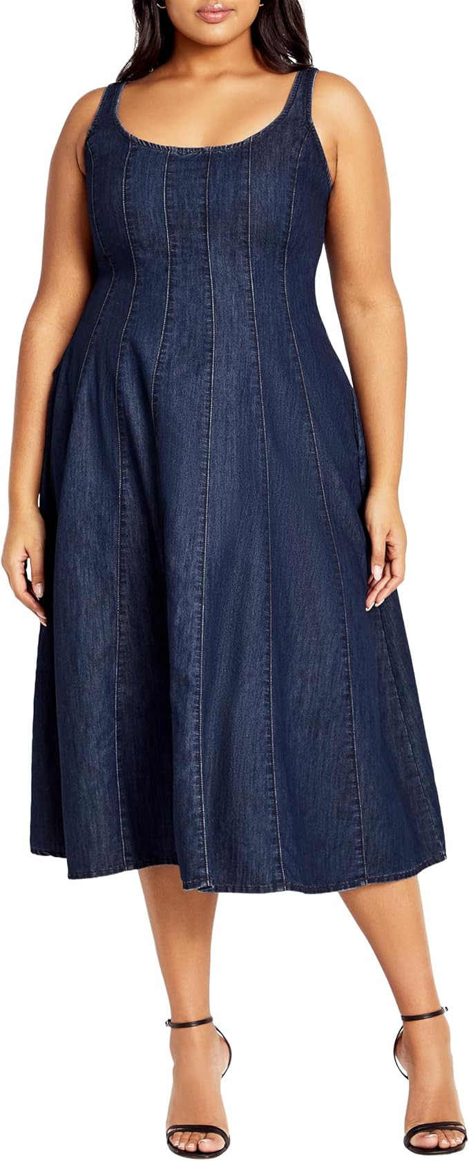 City Chic Women's Citychic Plus Size Dress Denim Lula | Amazon (US)