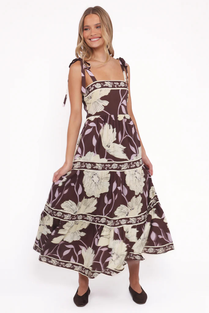 Leonor Maxi Dress - Yellow Brown Floral | Petal & Pup (US)