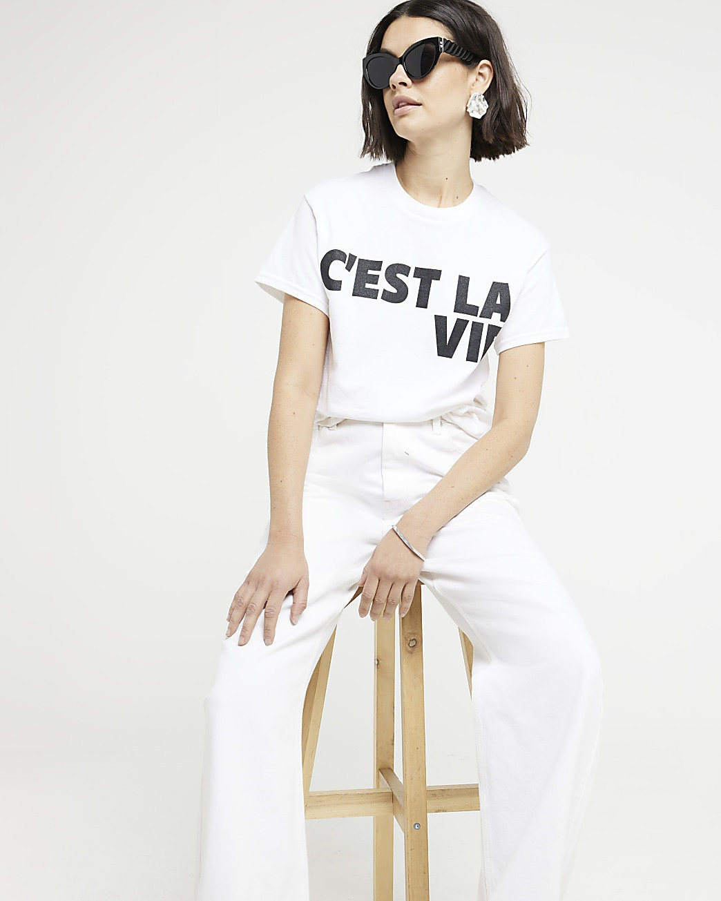 White graphic t-shirt | River Island (UK & IE)