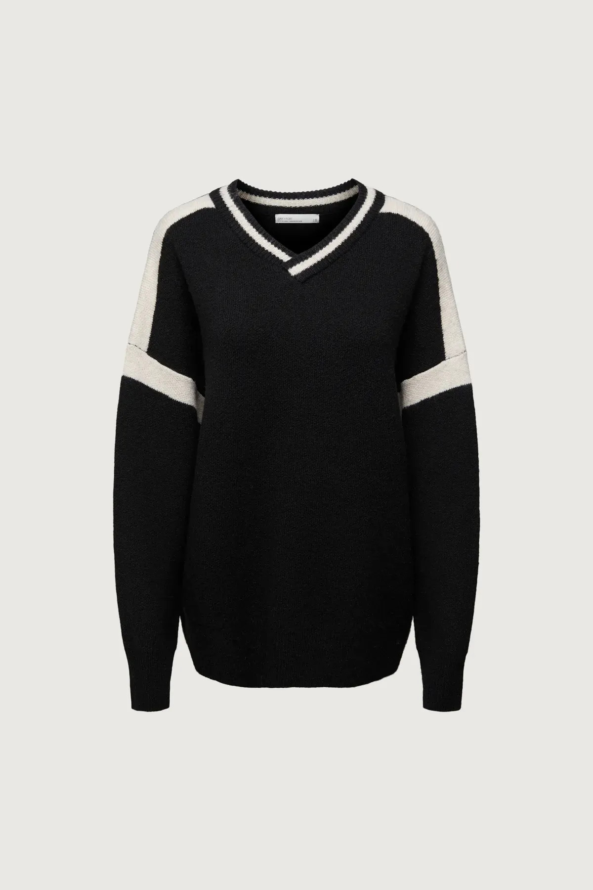 OVERSIZED RACER DETAIL SWEATER | OAK + FORT