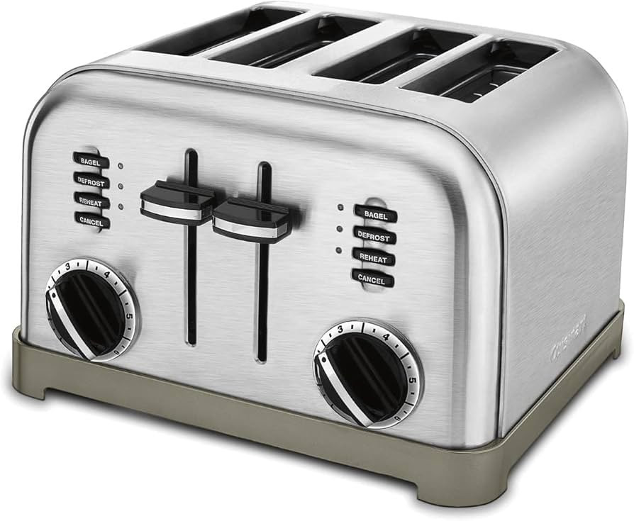 Cuisinart 4 Slice Toaster Oven, Brushed Stainless, CPT-180P1 | Amazon (US)