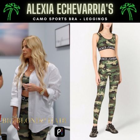 Camo Cutie // Get Details On Alexia Echevarria’s Camo Sports Bra & Leggings With The Link In Our Bio #RHOM #AlexiaEchevarria 