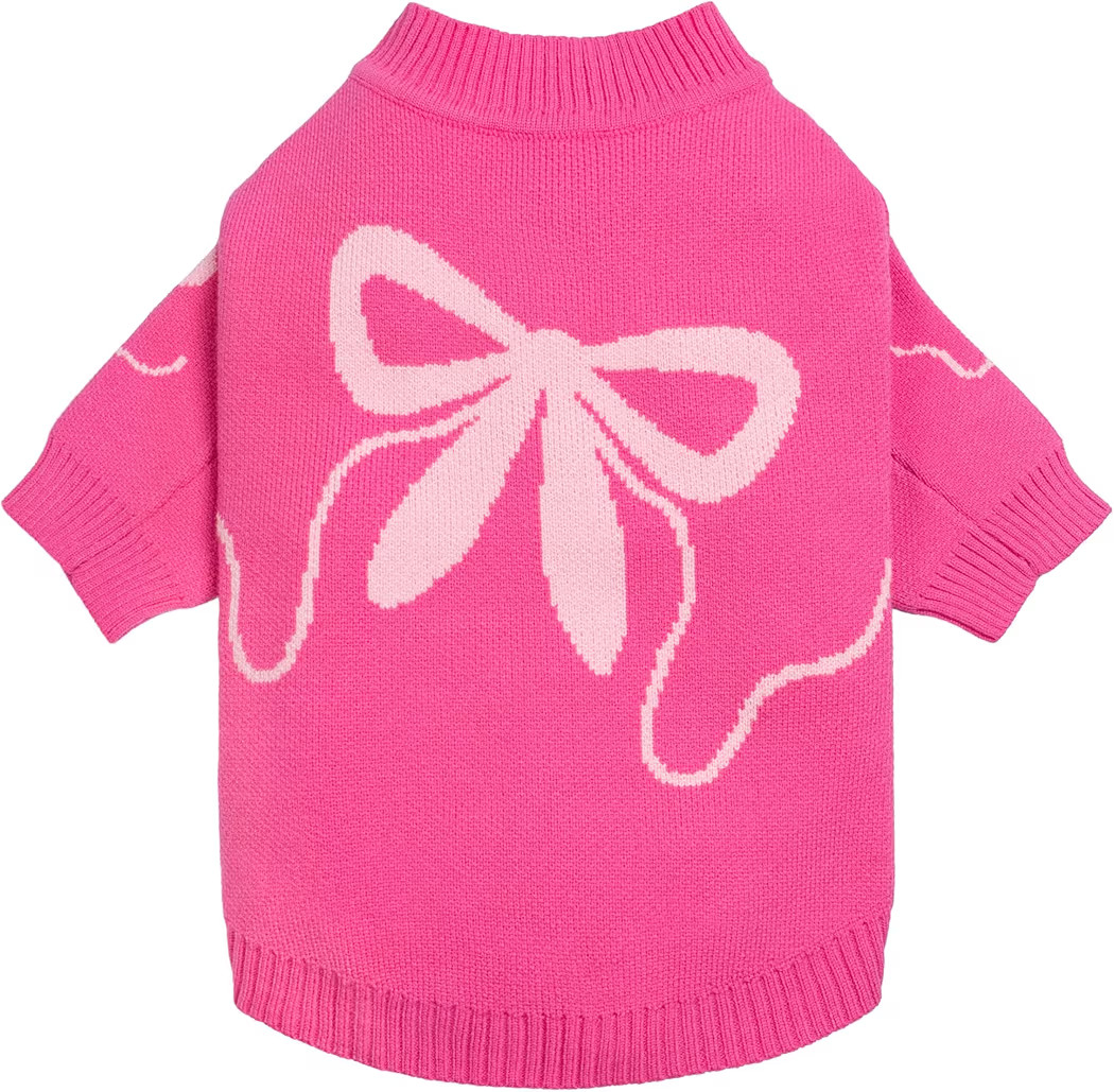 Fitwarm Bowknot Valentines Dog Sweater, Thermal Dog Winter Clothes for Small Dogs Girl, Charming ... | Amazon (US)