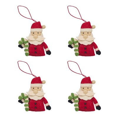 Park Designs Santa Felt Ornament Set of 4 | Target