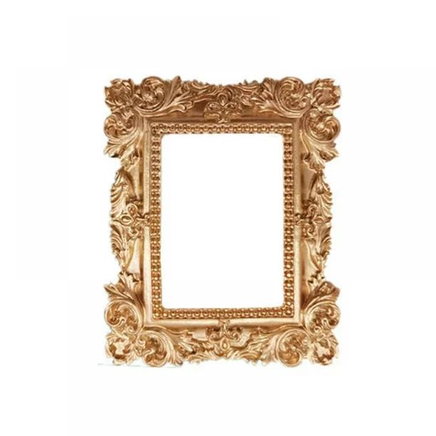 Ins Golden Vintage Picture Frame, Luxury Antique Photo Frames, Photo Display, Tabletop Wall Hangi... | Walmart (US)