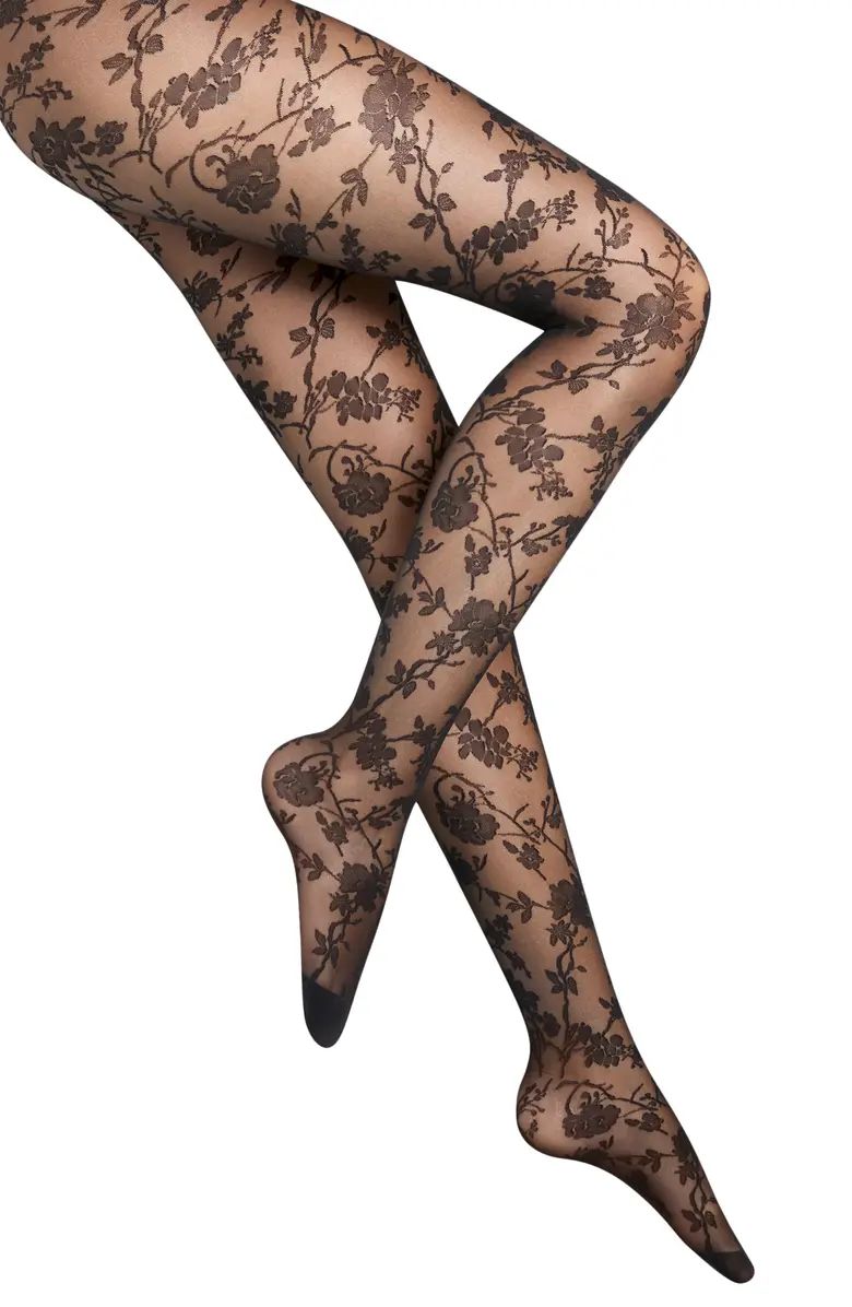 Marie Floral Sheer Tights | Nordstrom