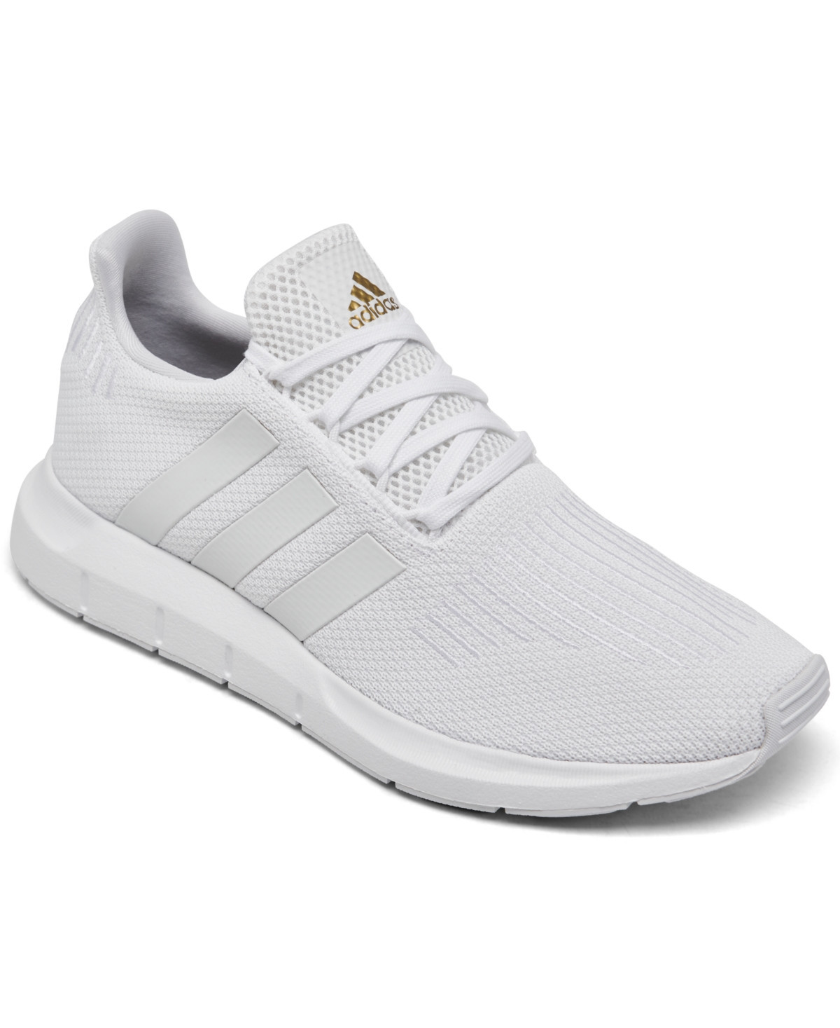 adidas Women's Swift Run 1.0 Casual Sneakers from Finish Line - White, Gold | Macy's