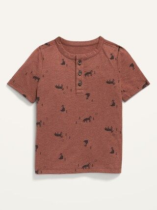 Printed Short-Sleeve Henley for Toddler Boys | Old Navy (US)
