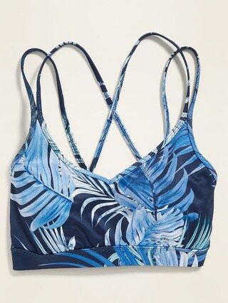 Light Support Strappy Sports Bra for Women | Old Navy (CA)