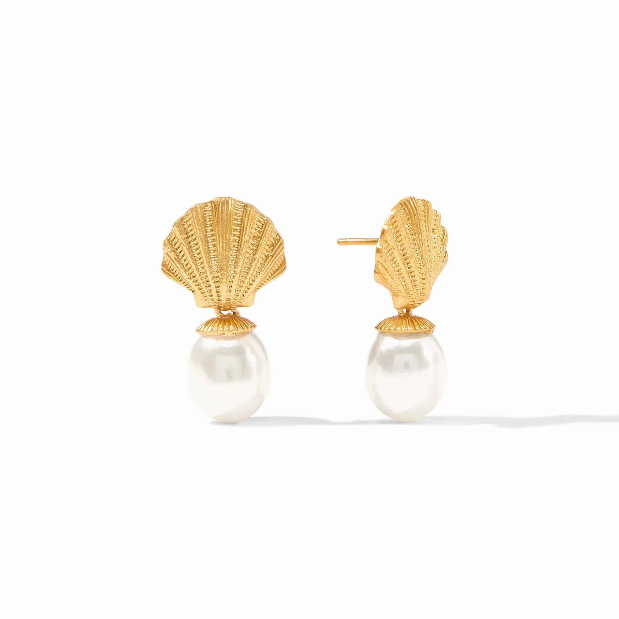 Sanibel Shell Pearl Drop Earring | Julie Vos