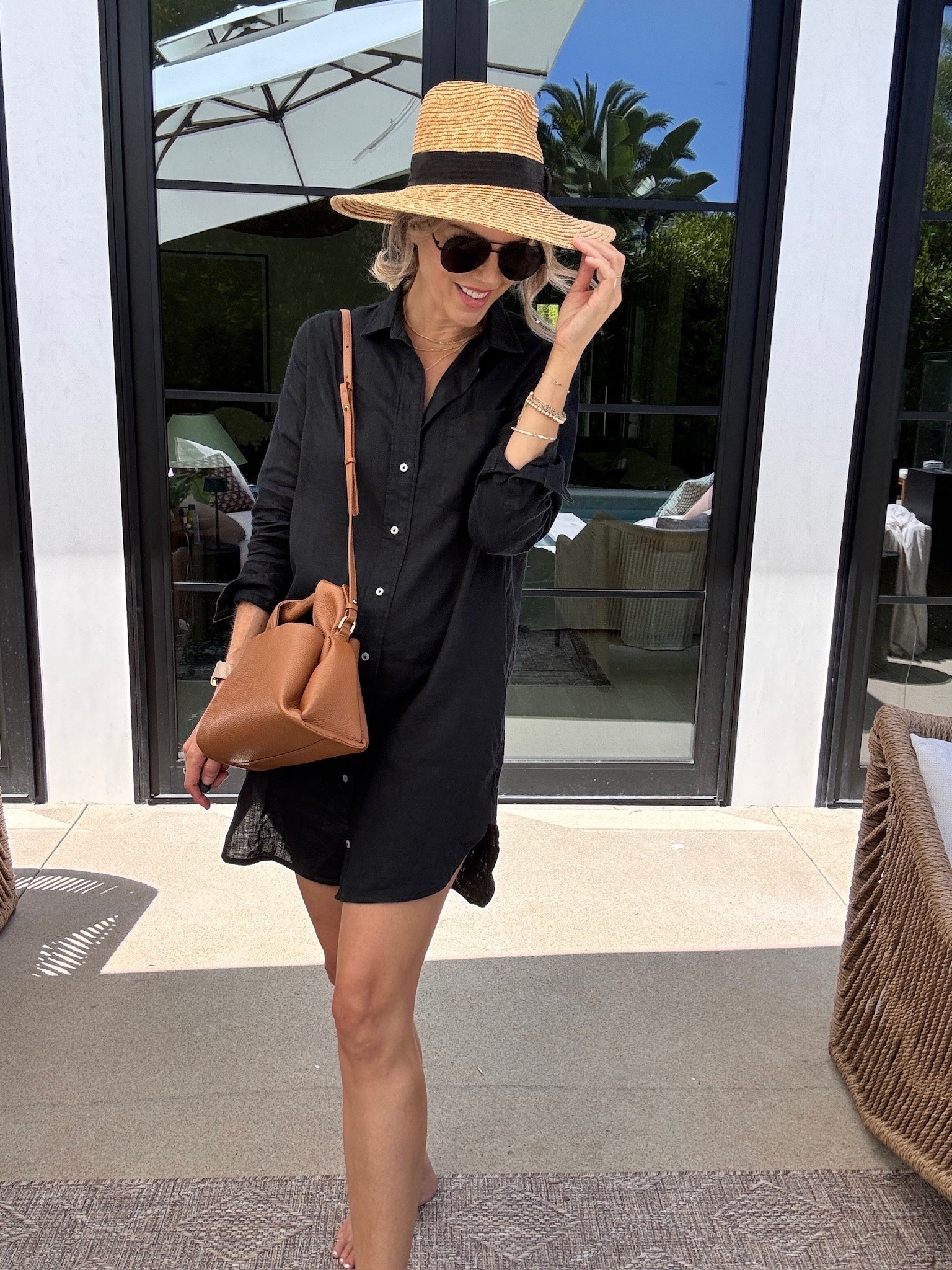 Another swim/ summer day look! My dress and bag are both @Quince and I have had this Nordstrom hat for FOREVER - it’s one of my favorites for summer!

#LTKootd #LTKSeasonal