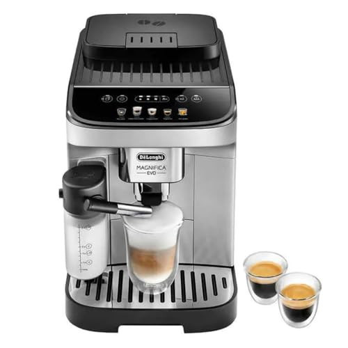 De'Longhi De’Longhi Magnifica Evo Automatic Espresso & Cappuccino Machine with Latte Crema System, 9.45 in. x 17.32 in. x 14.17 in., Chrome | Amazon (US)