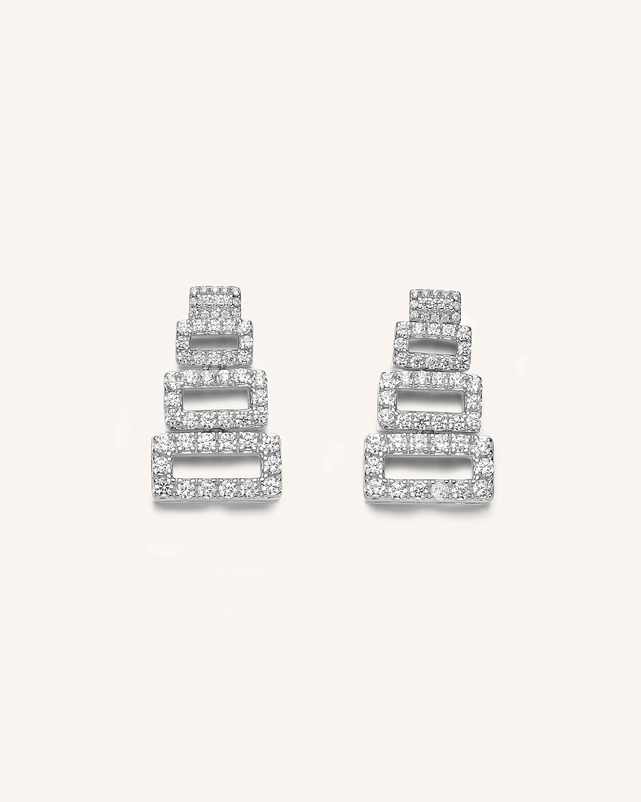 Cascade Pavé Earrings | PEACHMIND