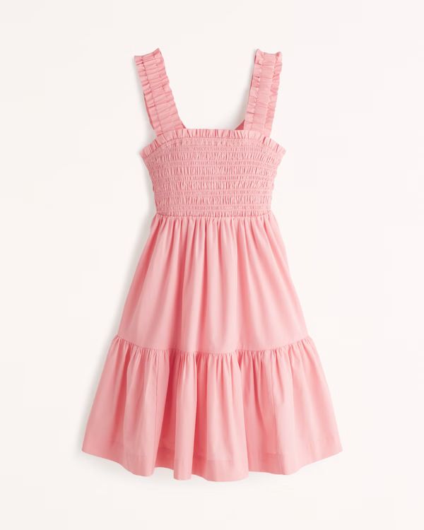 Women's Smocked Bodice Easy Mini Dress | Women's | Abercrombie.com | Abercrombie & Fitch (US)