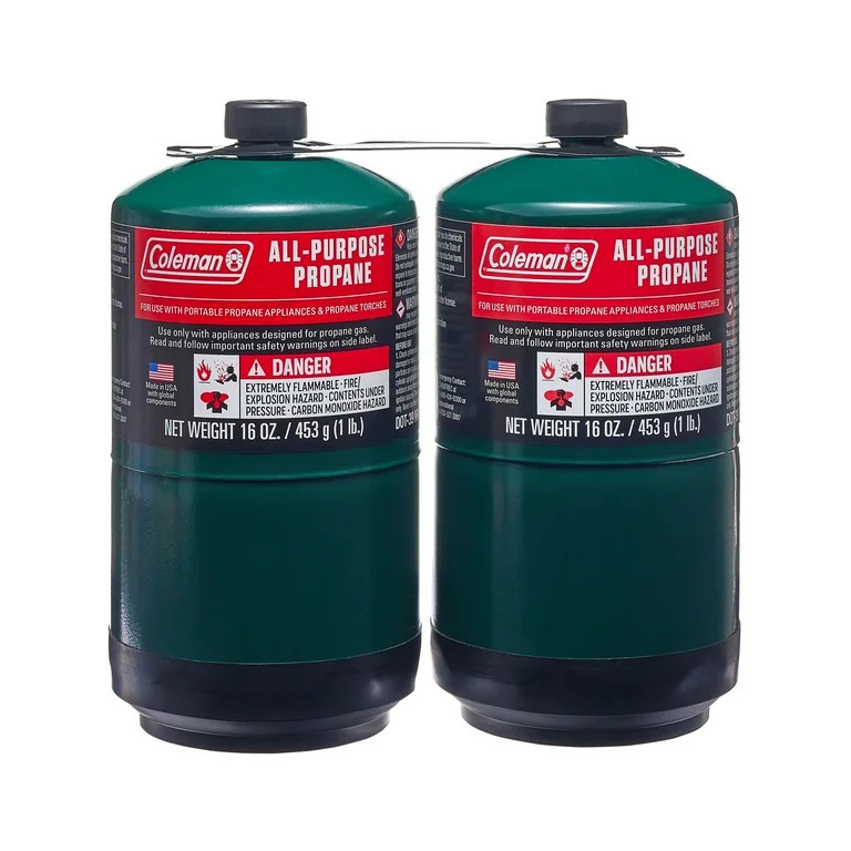 Coleman All-Purpose Propane Gas Cylinder, 16 ounce, 2-Pack | Walmart (US)