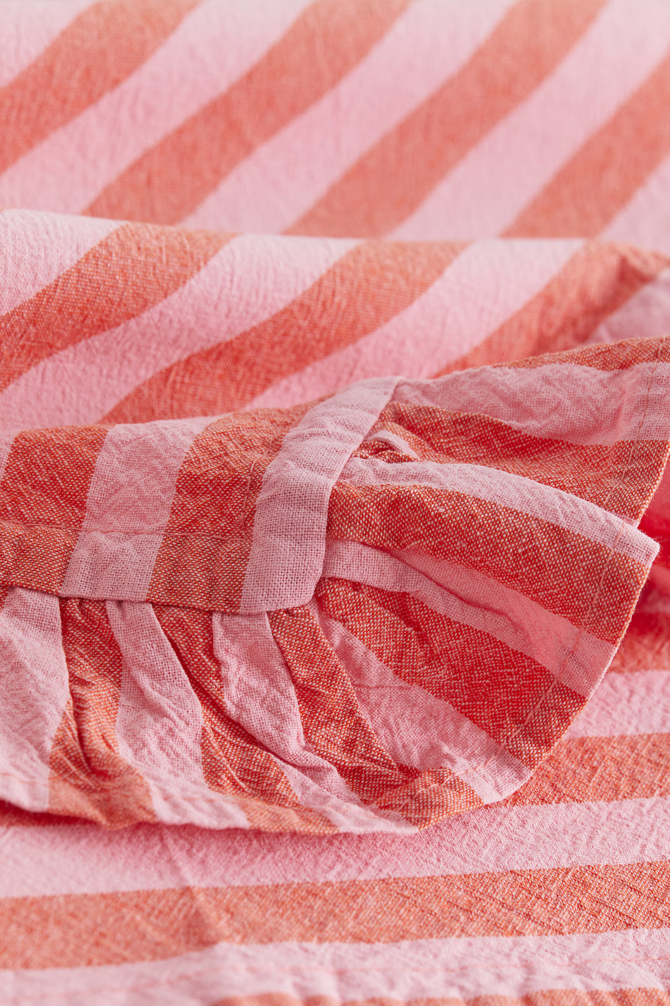 2-pack Ruffle-trimmed Napkins - Pink/striped - Home All | H&M US | H&M (US + CA)