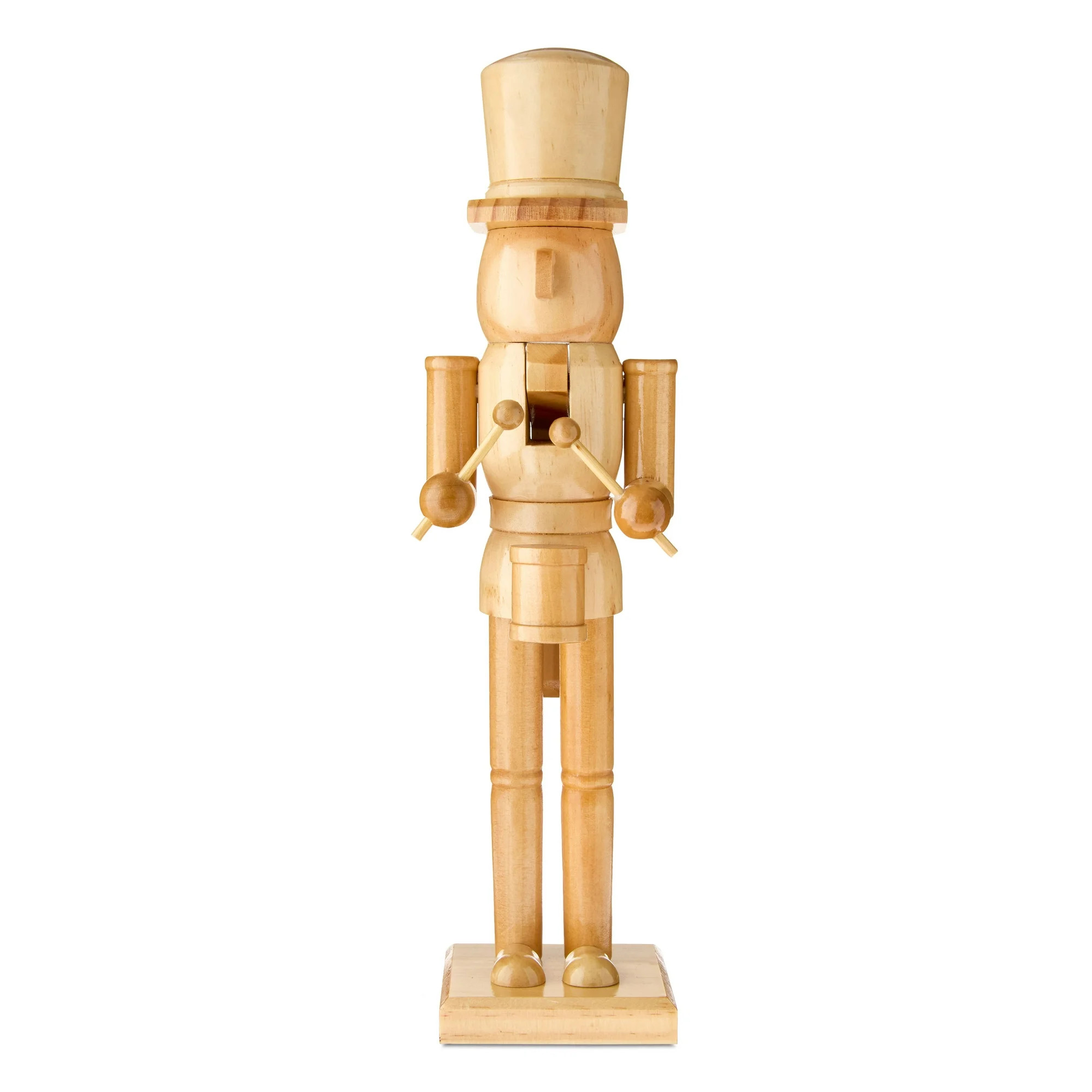 Wooden Decorative Christmas Drummer Nutcracker, Natural Brown, 14.6", by Holiday Time | Walmart (US)