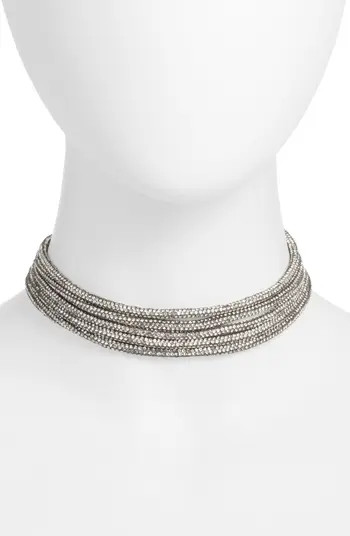 Open Edit Crystal Rope Layered Choker Necklace | Nordstrom | Nordstrom