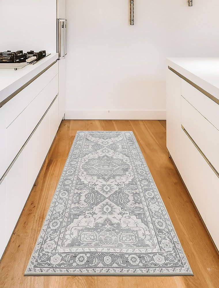 MaxRugrs Kitchen Rug Runner for Hallways 2'x6' Ultra Thin Machine Washable Stain Resistant Non Sk... | Amazon (US)