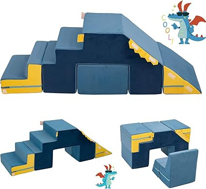 SUN & SUMMER Climbing Toys Foam Soft Play for Toddlers, Dinosaur Foldable Soft Climber Play Sets... | Amazon (US)